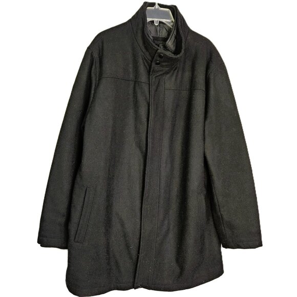 Vintage Structure Men's Wool Blend Heavly Lined Outdoor Pea Coat Size XXL/EEG - Picture 1 of 11